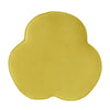 28" Yellow Velvet Specialty Cocktail Ottoman