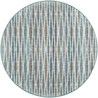 10' Blue Round Ombre Tufted Handmade Area Rug