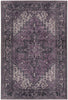 3' X 5' Purple Oriental Distressed Non Skid Area Rug