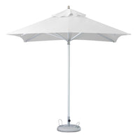 8' White Polyester Square Market Patio Umbrella