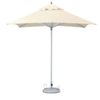 8' Ecru Polyester Square Market Patio Umbrella
