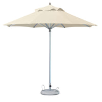 10' Ecru Polyester Round Market Patio Umbrella