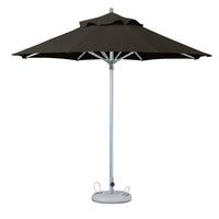 10' Black Polyester Round Market Patio Umbrella