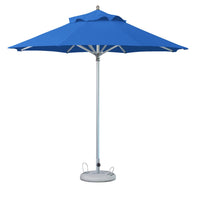 10' Blue Polyester Round Market Patio Umbrella