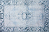 2' X 3' Blue Oriental Distressed Non Skid Area Rug