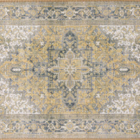 2' X 3' Gold Oriental Distressed Non Skid Area Rug