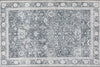 2' X 3' Grey Oriental Distressed Non Skid Area Rug