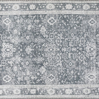 2' X 3' Grey Oriental Distressed Non Skid Area Rug