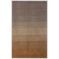 5' X 8' Gold And Rust Ombre Hand Loomed Area Rug