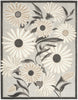 9' X 12' Beige Floral Stain Resistant Non Skid Area Rug