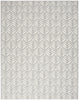 6' X 9' Grey Floral Stain Resistant Non Skid Area Rug