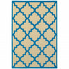 10' X 13' Sand Geometric Stain Resistant Indoor Outdoor Area Rug