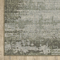 8' X 10' Green Abstract Stain Resistant Indoor Outdoor Area Rug