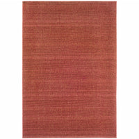 9' X 13' Red Stain Resistant Indoor Outdoor Area Rug