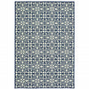 9' X 13' Ivory Geometric Stain Resistant Indoor Outdoor Area Rug