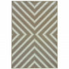 9' X 13' Grey Geometric Stain Resistant Indoor Outdoor Area Rug