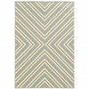 9' X 13' Grey Geometric Stain Resistant Indoor Outdoor Area Rug