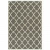 9' X 13' Charcoal Geometric Stain Resistant Indoor Outdoor Area Rug