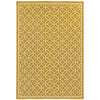 8' X 11' Gold Geometric Stain Resistant Indoor Outdoor Area Rug