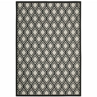 10' X 13' Beige Geometric Stain Resistant Indoor Outdoor Area Rug