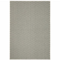 10' X 13' Beige Geometric Stain Resistant Indoor Outdoor Area Rug