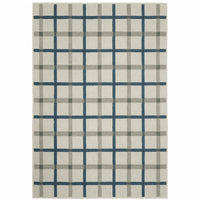 10' X 13' Beige Geometric Stain Resistant Indoor Outdoor Area Rug