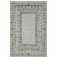 10' X 13' Beige Stain Resistant Indoor Outdoor Area Rug