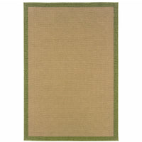 8' X 11' Beige Stain Resistant Indoor Outdoor Area Rug