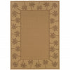 9' X 13' Beige Stain Resistant Indoor Outdoor Area Rug