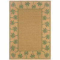 8' X 11' Beige Stain Resistant Indoor Outdoor Area Rug