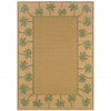 9' X 13' Beige Stain Resistant Indoor Outdoor Area Rug