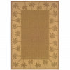 9' X 13' Tan Stain Resistant Indoor Outdoor Area Rug