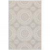 8' X 10' Grey Geometric Stain Resistant Indoor Outdoor Area Rug