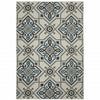 2' X 3' Beige Oriental Stain Resistant Indoor Outdoor Area Rug