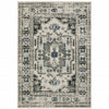 2' X 3' Beige Oriental Stain Resistant Indoor Outdoor Area Rug