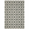 2' X 3' Beige Geometric Stain Resistant Indoor Outdoor Area Rug