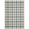 2' X 3' Beige Geometric Stain Resistant Indoor Outdoor Area Rug