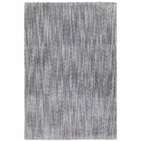 4' X 6' Grey Shag Power Loom Stain Resistant Area Rug