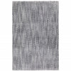 5' X 8' Grey Shag Power Loom Stain Resistant Area Rug