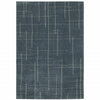 3' X 5' Blue And Grey Geometric Power Loom Stain Resistant Area Rug