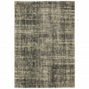 3' X 5' Charcoal Grey Beige And Tan Abstract Power Loom Stain Resistant Area Rug