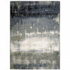 5' X 8' Blue Green Grey And Beige Abstract Power Loom Stain Resistant Area Rug