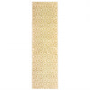 2' X 8' Gold And Ivory Geometric Power Loom Stain Resistant Runner Rug