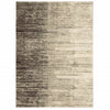 4' X 6' Beige And Grey Abstract Power Loom Stain Resistant Area Rug