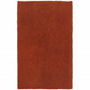 5' X 7' Rust Red Shag Tufted Handmade Stain Resistant Area Rug