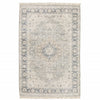 10' X 13' Beige And Grey Oriental Hand Loomed Stain Resistant Area Rug With Fringe