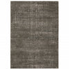 6' X 9' Charcoal Grey Grey Ivory Tan And Brown Abstract Power Loom Stain Resistant Area Rug