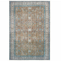 5' X 8' Gold And Grey Oriental Power Loom Stain Resistant Area Rug