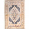 8' X 10' Grey And Gold Oriental Power Loom Stain Resistant Area Rug