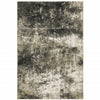 10' X 13' Charcoal Grey And Beige Abstract Power Loom Stain Resistant Area Rug